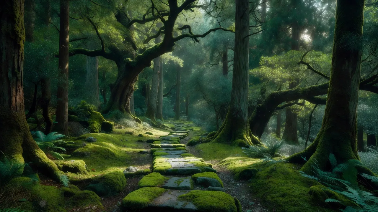 苔の森の小道