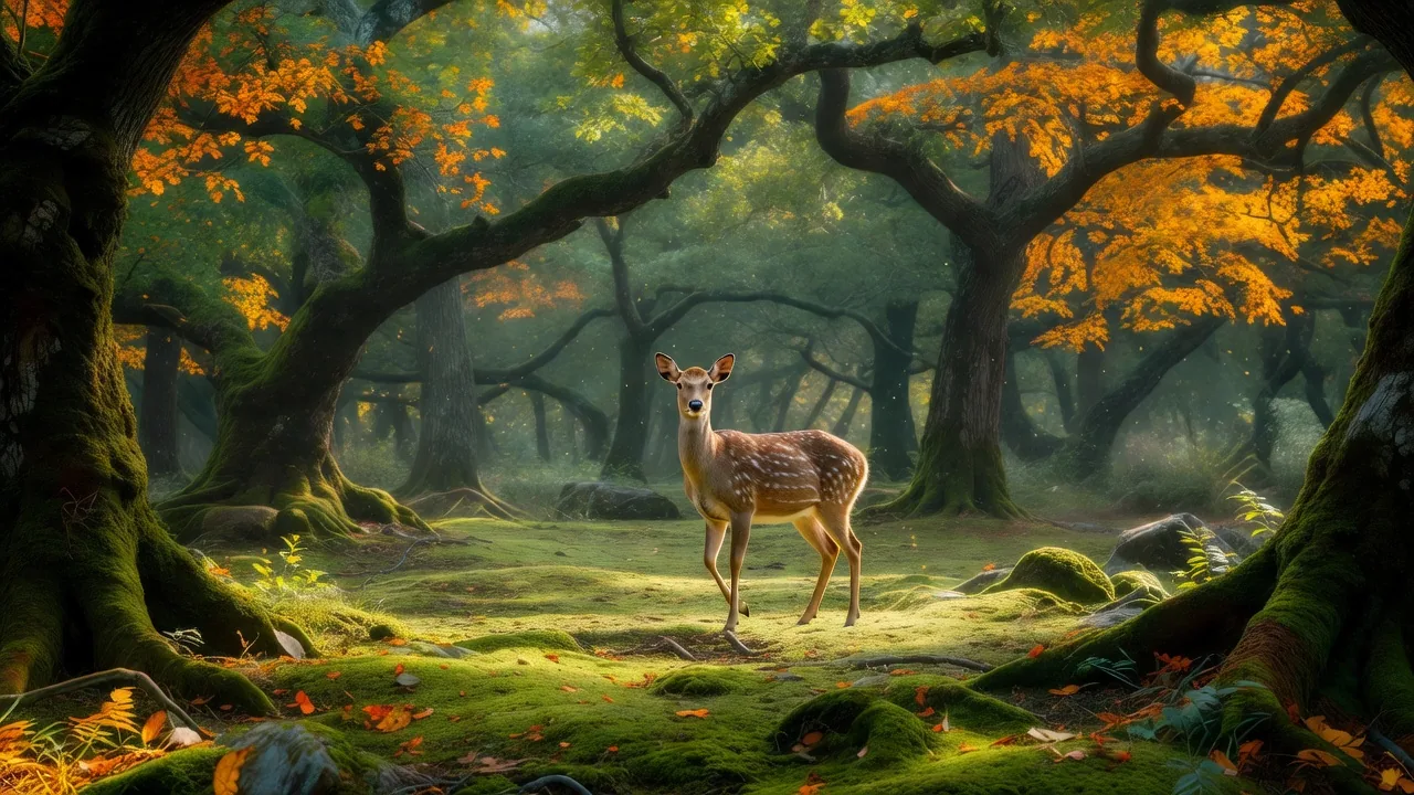 森の鹿
